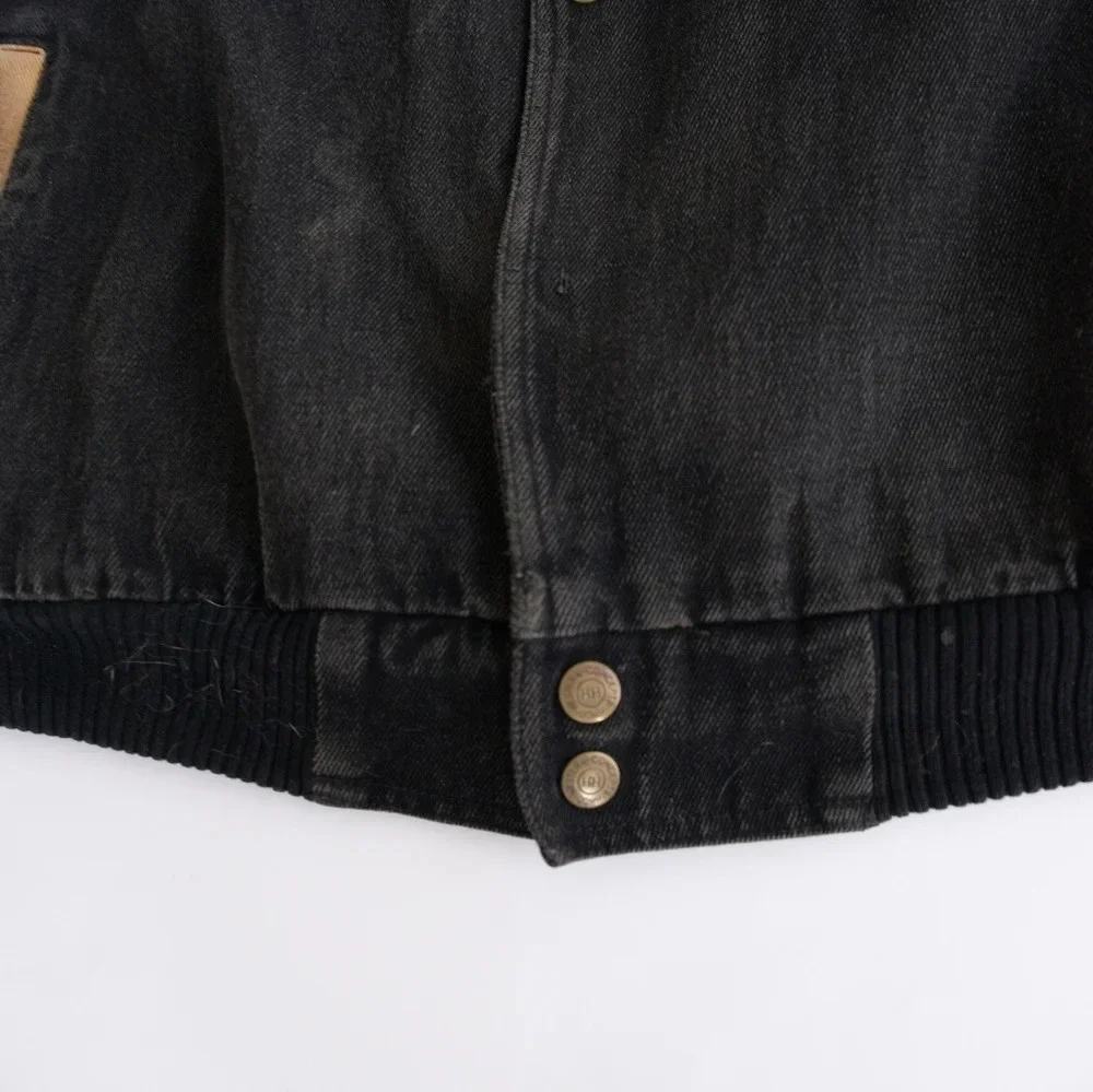 HH Co The New PL Logo - Vintage Western Concepts Black Brown  Denim Jacket - Picture 8 of 15